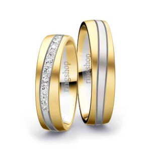 Yellow gold/White gold/Yellow gold