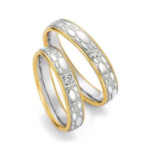 Yellow gold/White gold/Yellow gold
