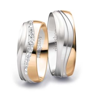 White gold/Rose gold