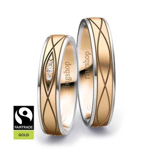White gold/Rose gold/White gold Fairtrade
